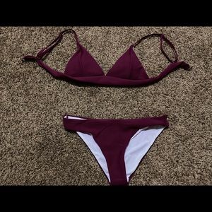Maroon bikini